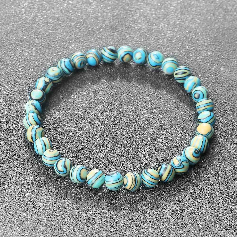 Anastasia - Blauwe malachiet natuursteen armbanden