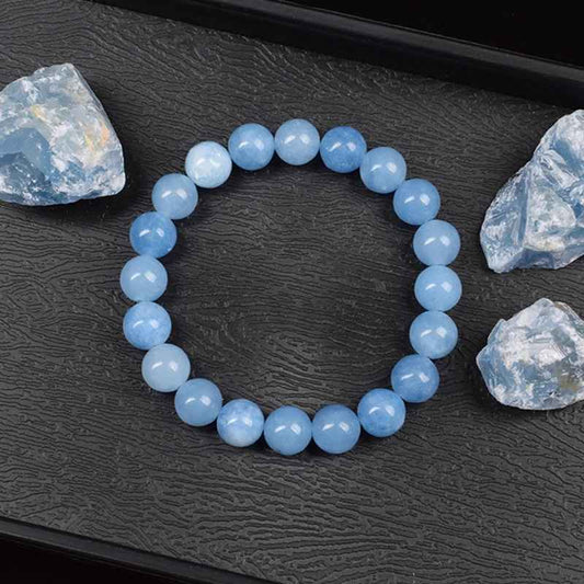 Vivienne - Armbanden met natuurlijke aquamarijnkwarts parels